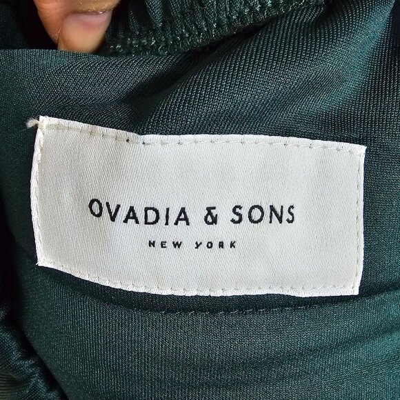 Ovadia & Sons Green Track Pants L Purple Double Side Stripe Athleisure Designer - Picture 4 of 11